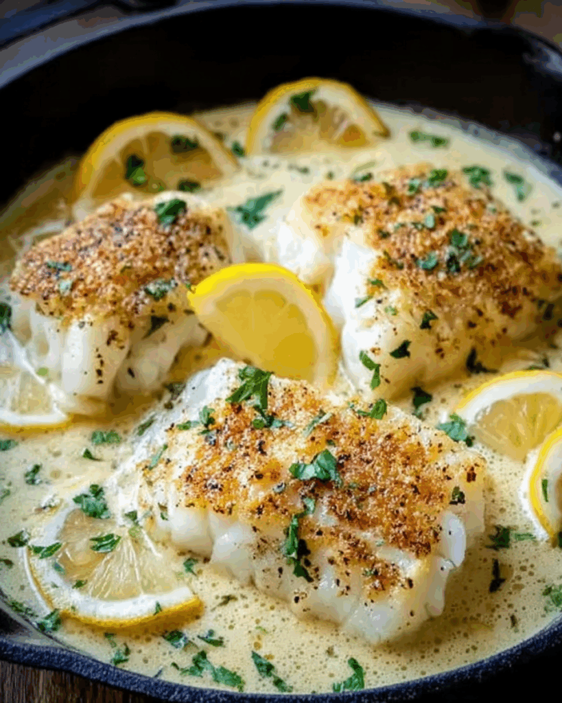 Baked Cod in Coconut Lemon Cream Sauce 2