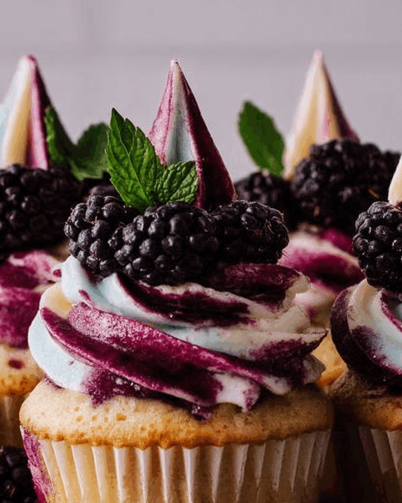 Blackberry Swirl Cupcakes 3