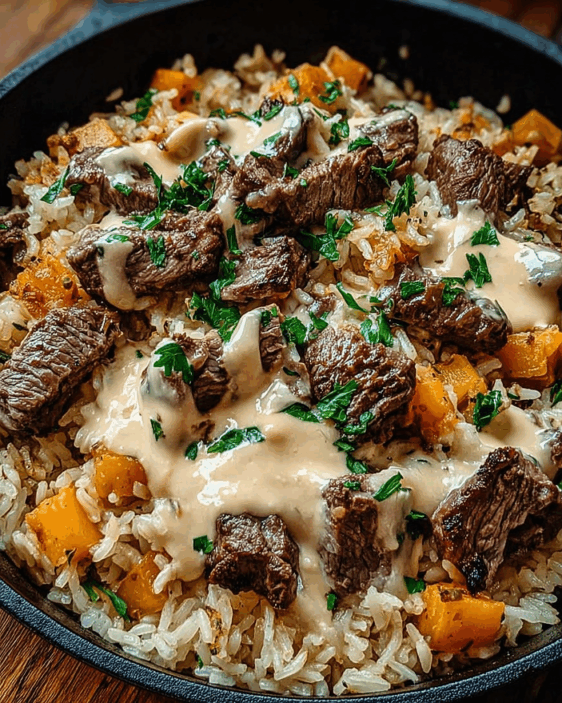 Cheesy Steak and Rice Skillet 2 1
