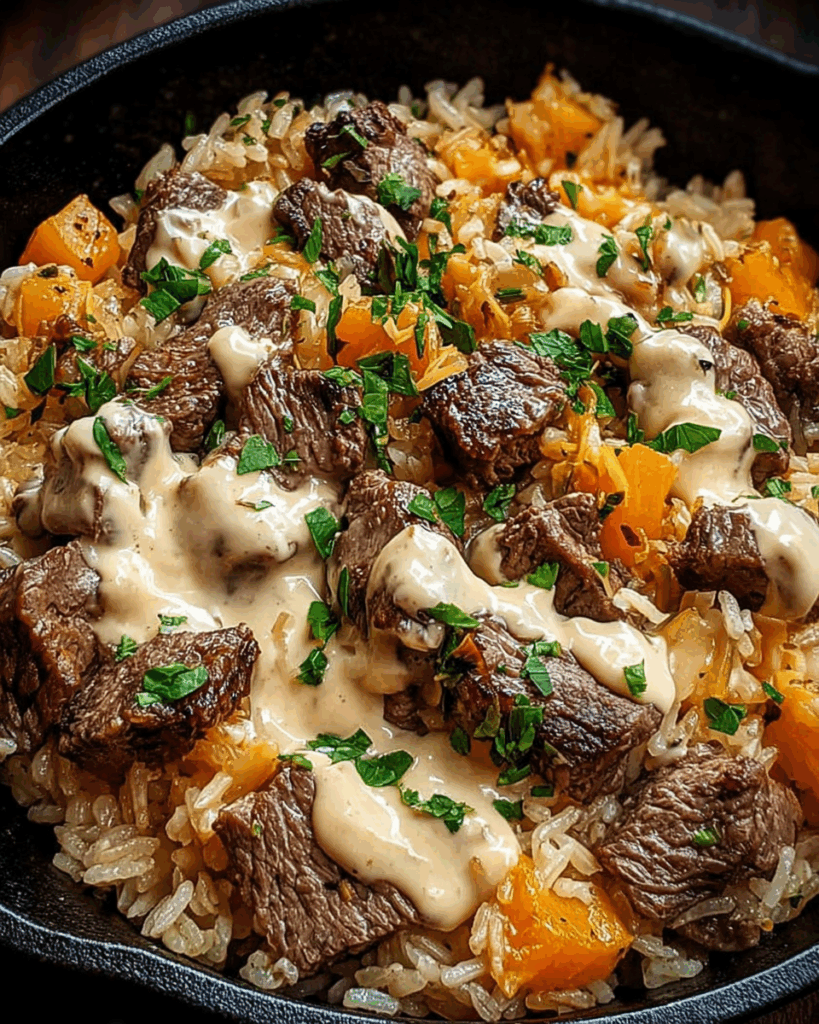 Cheesy Steak and Rice Skillet 2