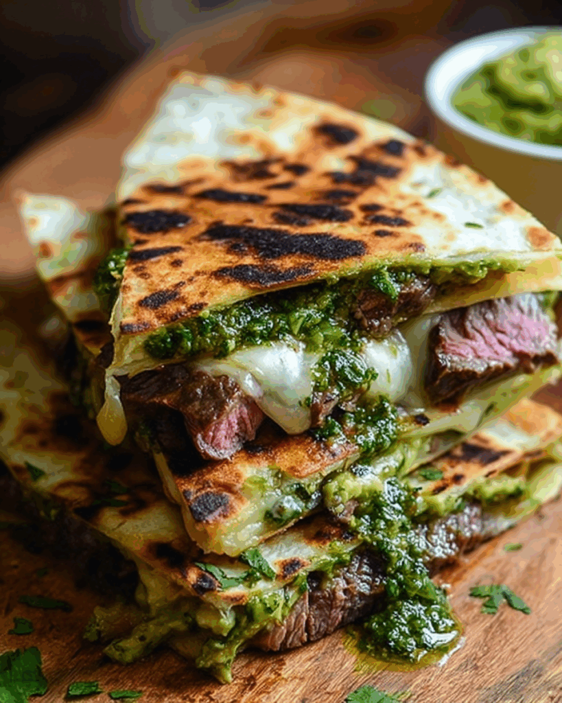 Chimichurri Grilled Steak Quesadilla with Avocado Chimichurri 2