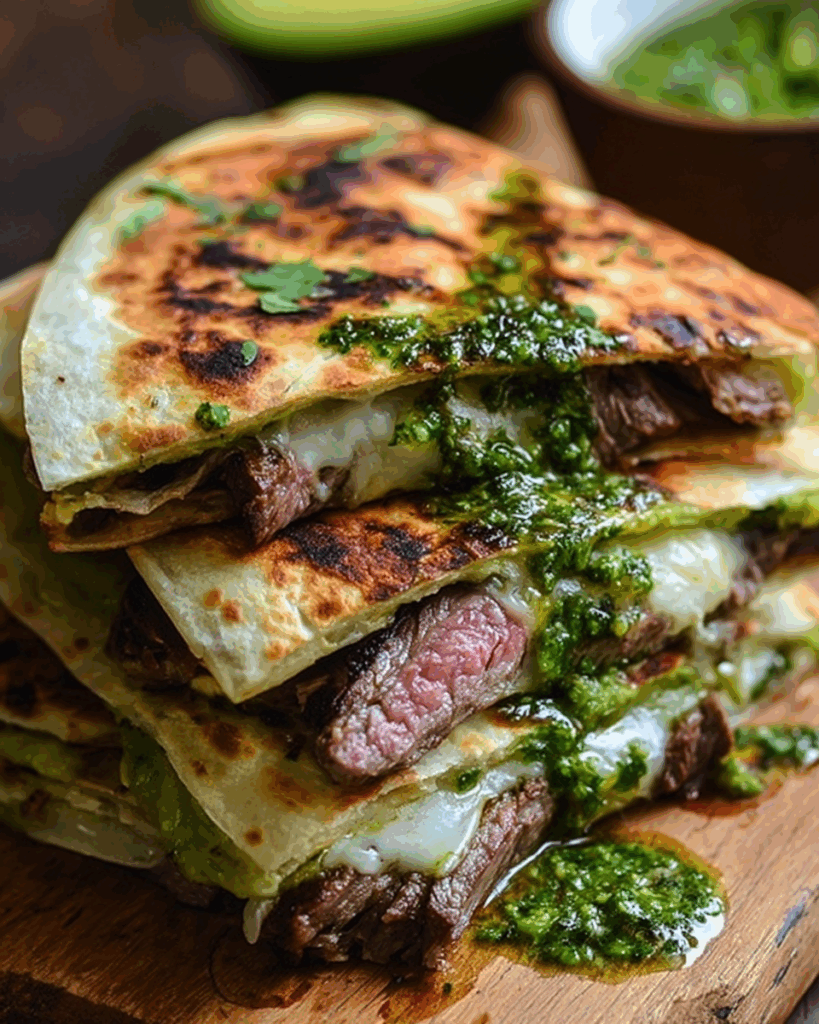 Chimichurri Grilled Steak Quesadilla with Avocado Chimichurri 3