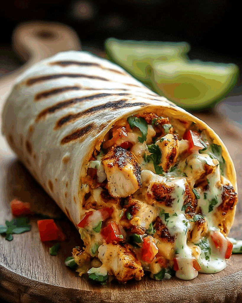 Chipotle Ranch Grilled Chicken Burrito