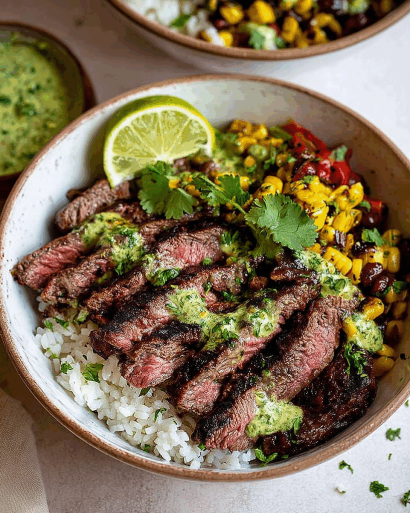 Cilantro Lime Steak Bowls