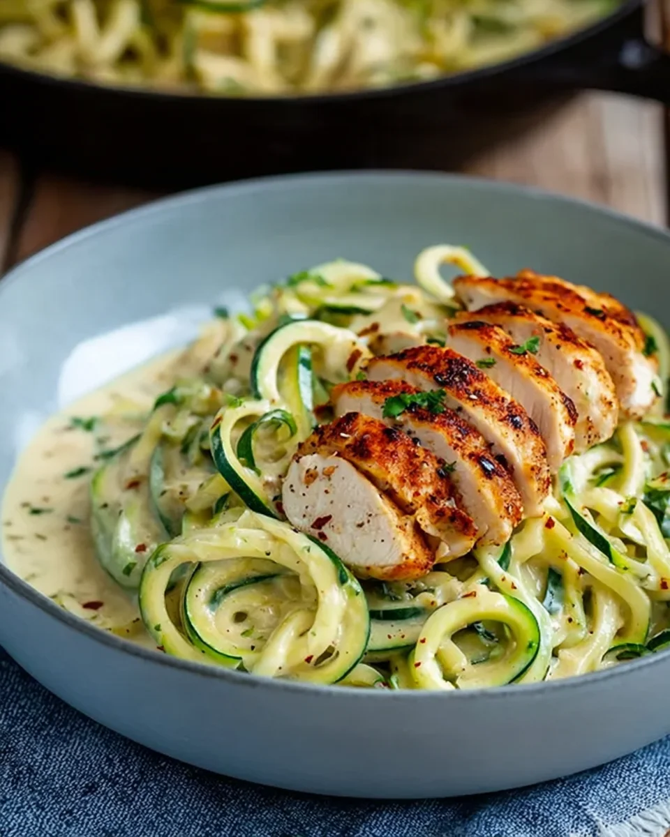 Creamy Zucchini Noodle Chicken Alfredo Transforms Dinner!