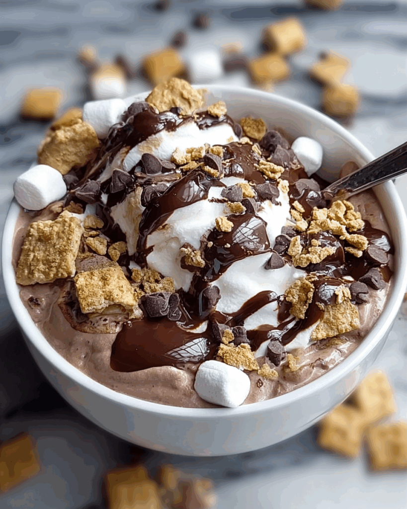 Double Chocolate Protein Smores Bowl