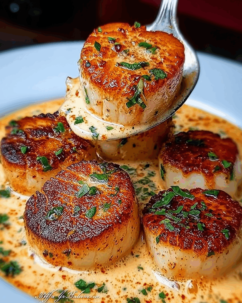 Seared Scallops with Spicy Cajun Cream Sauce 3