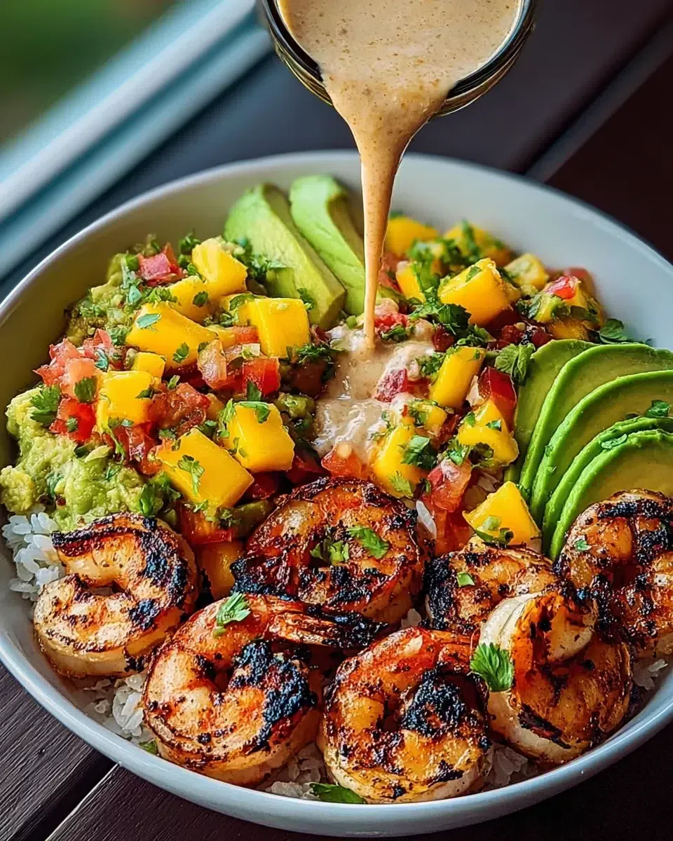 Shrimp and Avocado Bowls with Mango Salsa for Lunch Delight