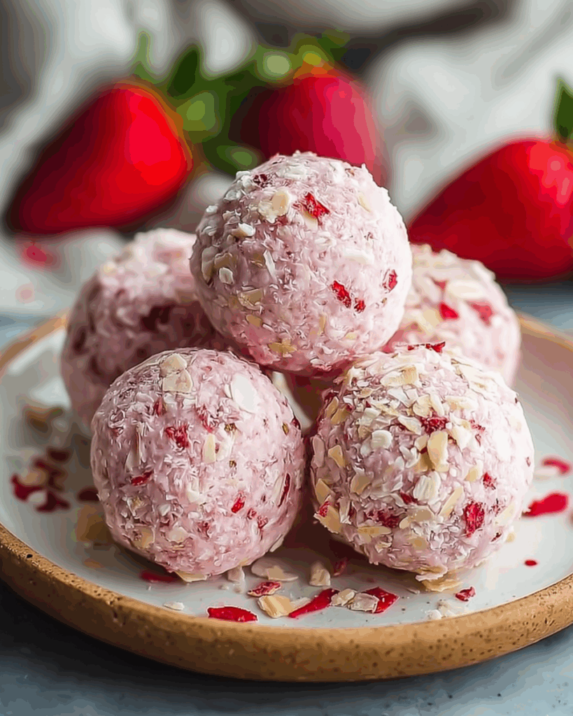 Strawberry Cheesecake Protein Balls 2