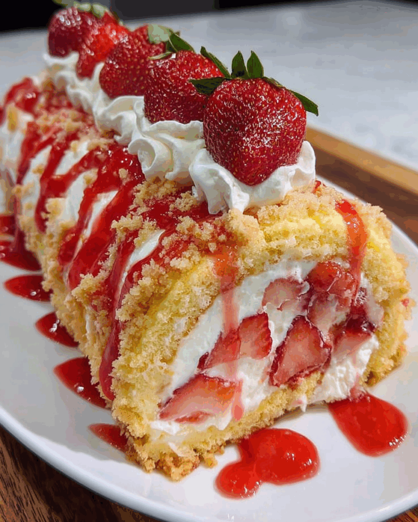 Strawberry Shortcake Cheesecake Roll 2