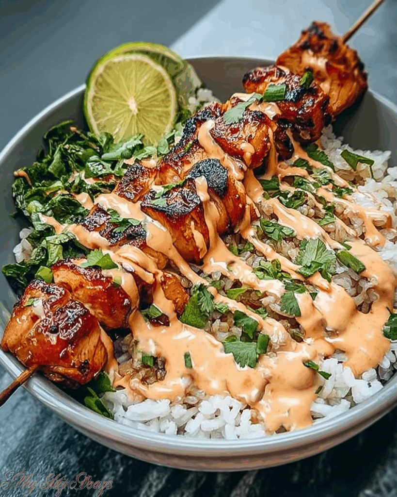 Sweet Chili Chicken Bowl with Coconut Lime Drizzle 2