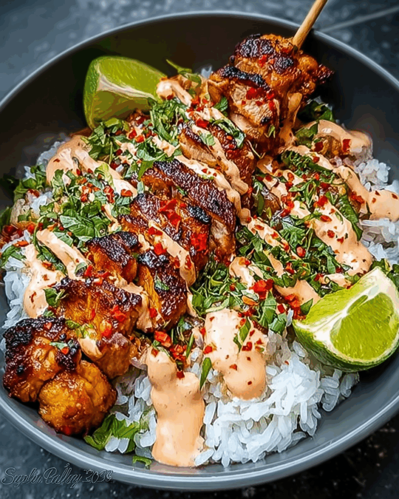 Sweet Chili Chicken Bowl with Coconut Lime Drizzle 3