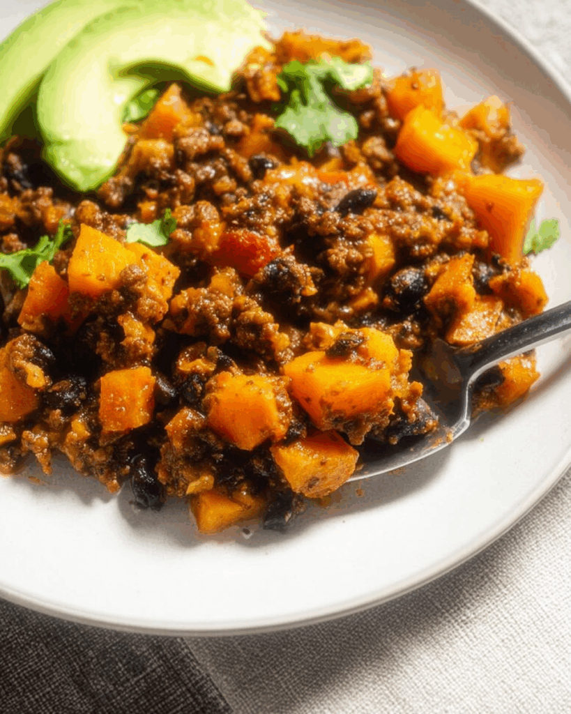 Sweet Potato and Ground Beef Skillet 2