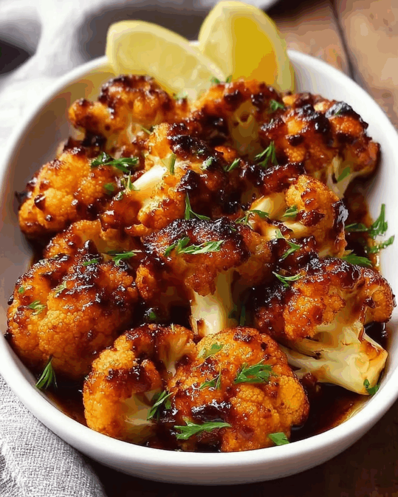 Sweet and Savory Glazed Baked Cauliflower 2