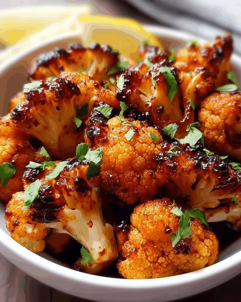 Sweet and Savory Glazed Baked Cauliflower 3