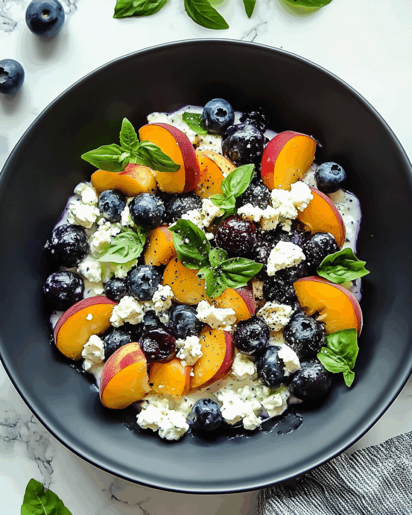 Blueberry Peach Feta Salad 3