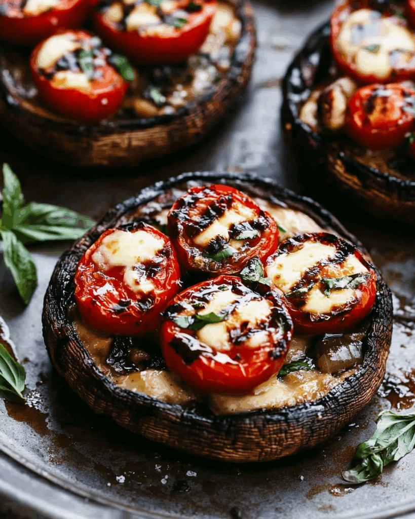 Caprese Stuffed Garlic Butter Portobellos 2
