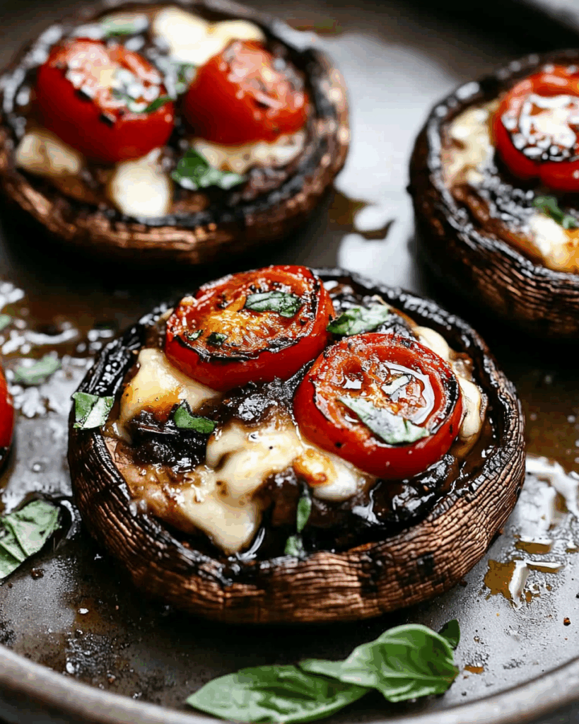 Caprese Stuffed Garlic Butter Portobellos 3
