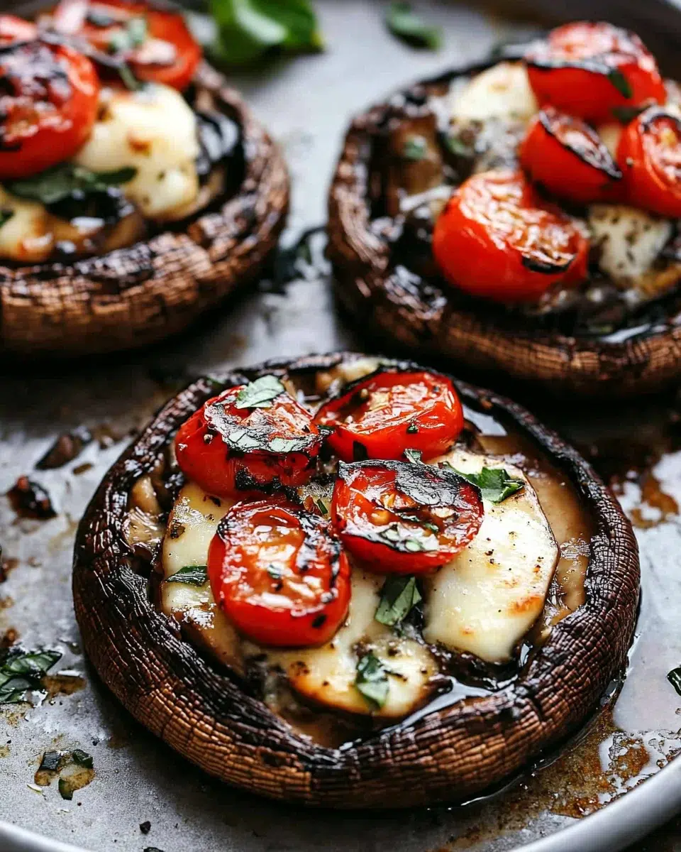 Caprese Stuffed Garlic Butter Portobellos are irresistible!