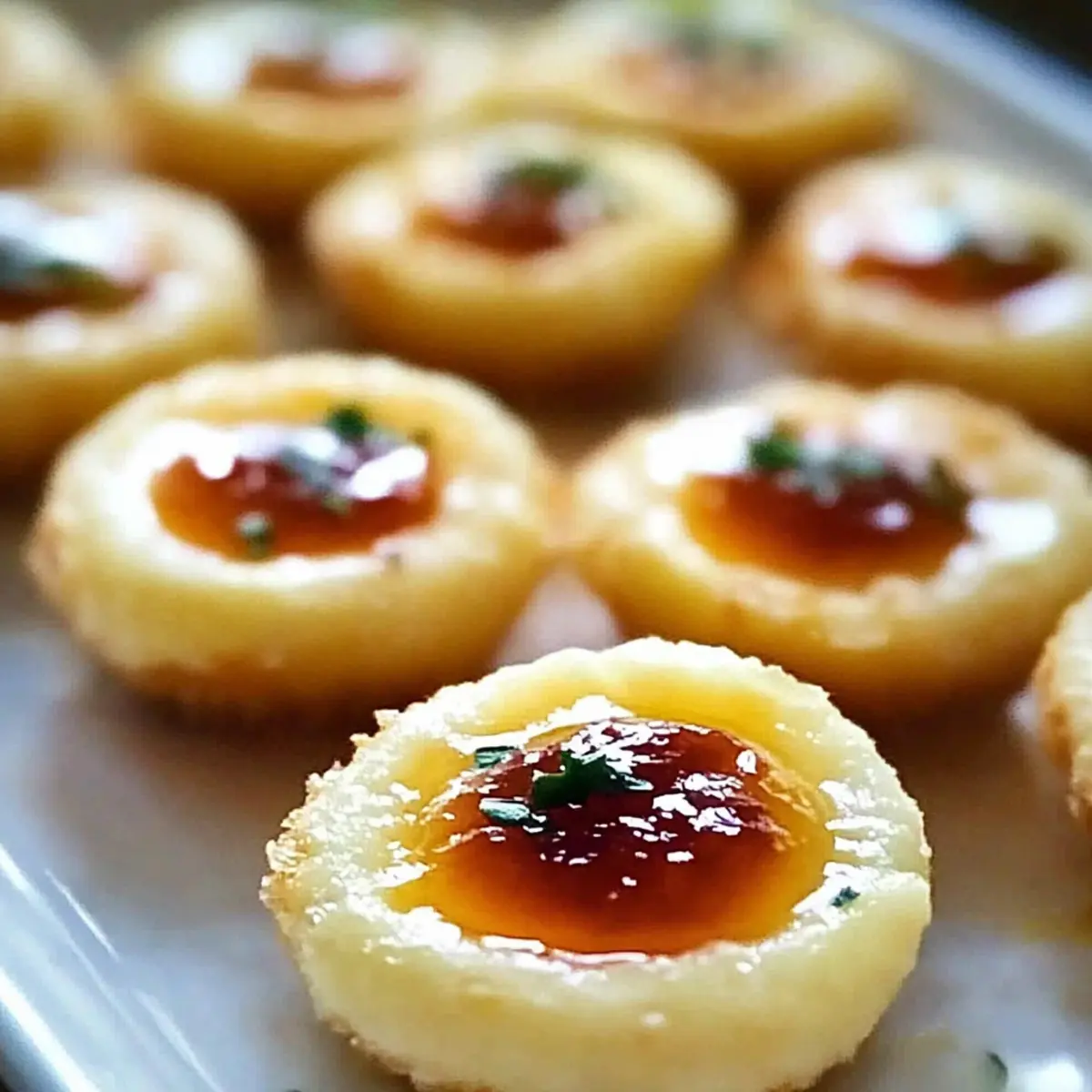 Cheesy Thumbprint Appetizers with Hot Pepper Jelly Bliss