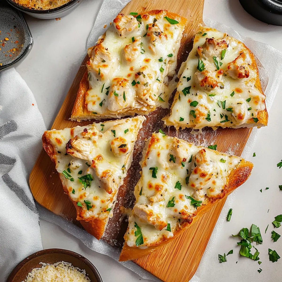 Delicious Chicken Alfredo Garlic Bread for Cozy Nights