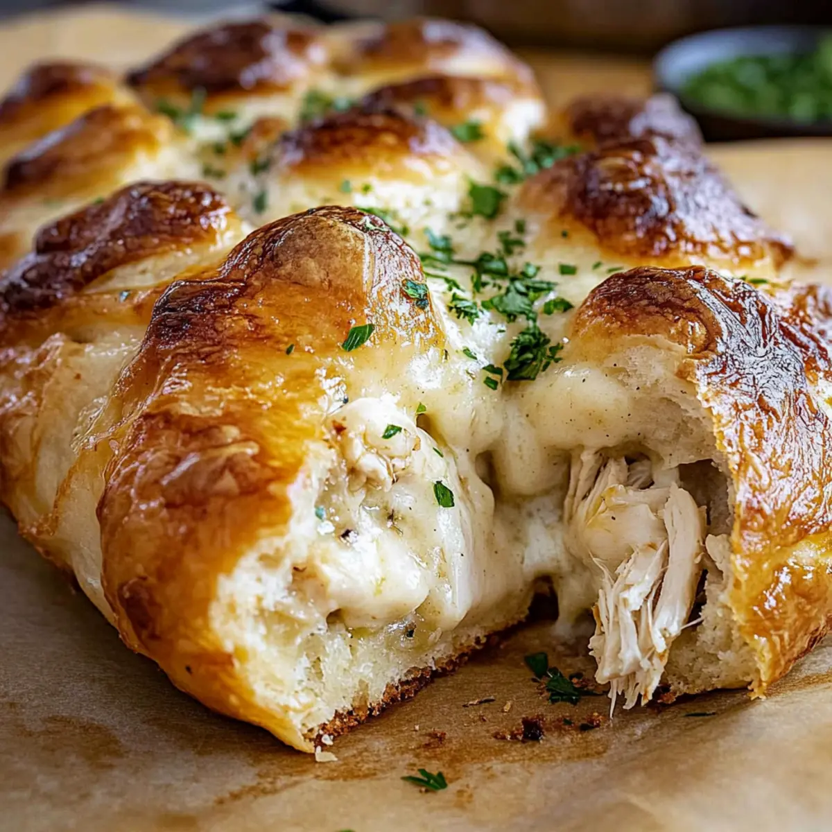 Chicken Alfredo Monkey Bread: Cheesy Comfort in Every Bite