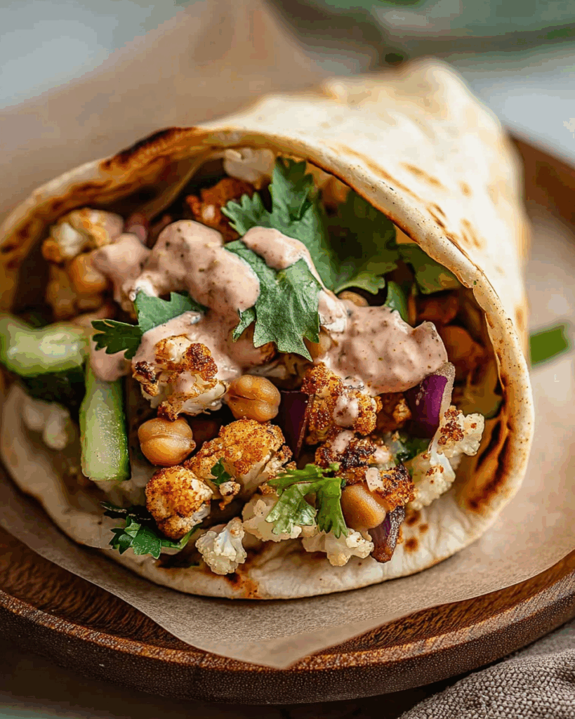 Chili Lime Chickpea Cauliflower Wrap 3