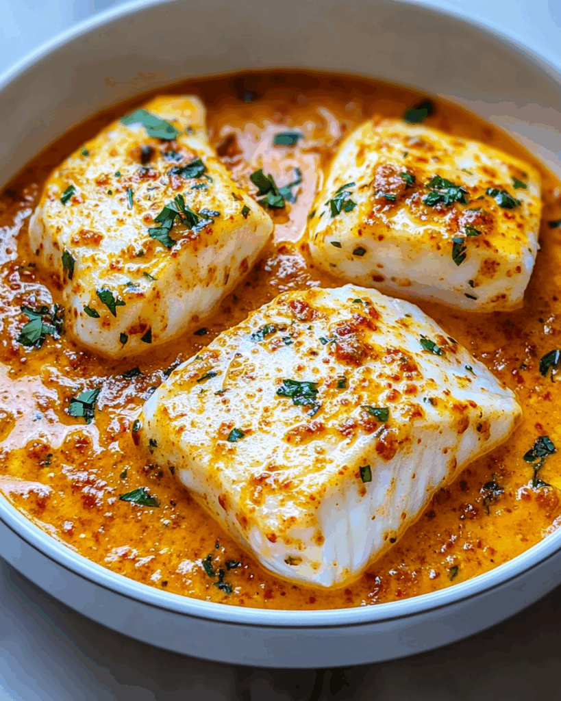 Cod in Roasted Red Pepper Sauce 3
