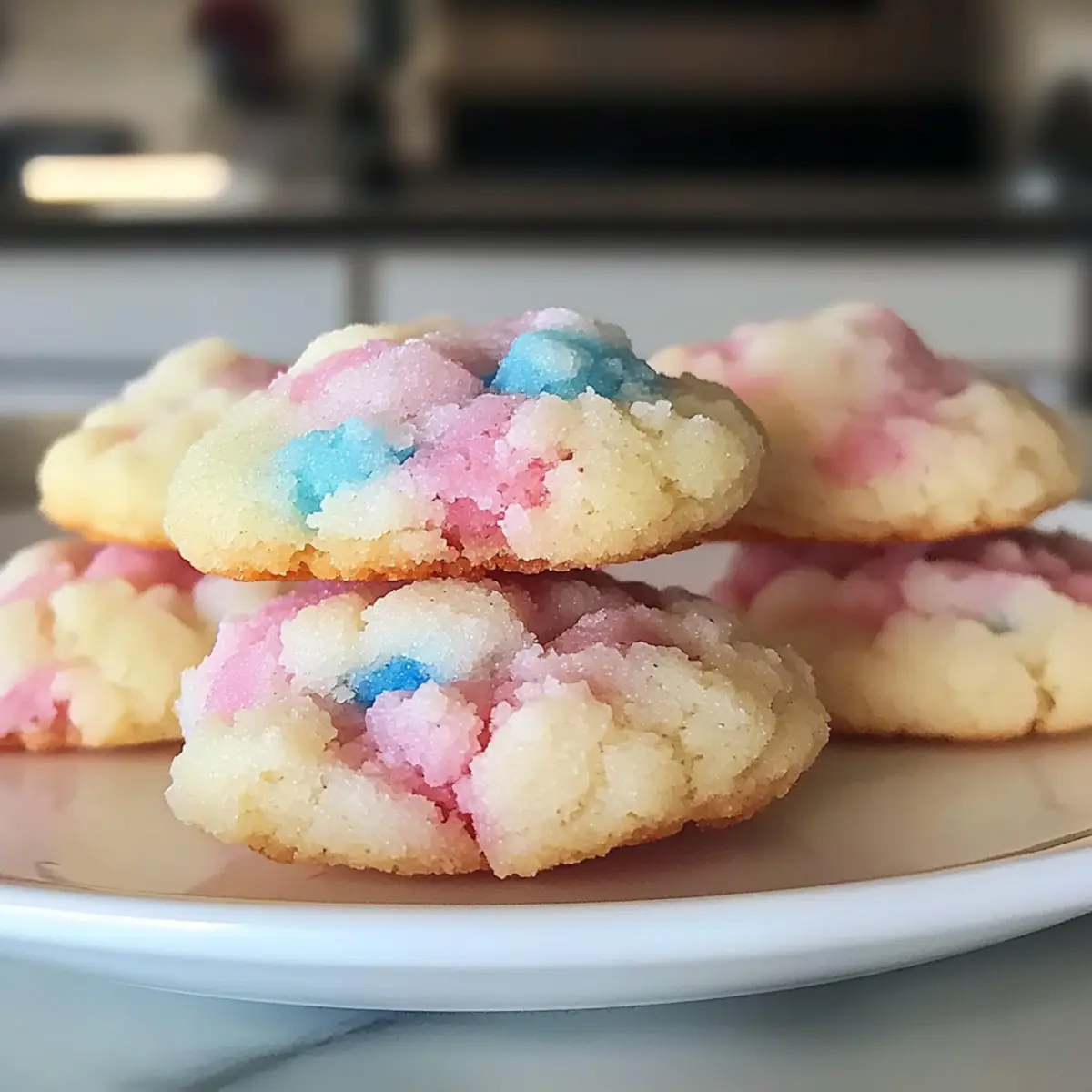 Whimsical Cotton Candy Cookies for Sweet Memories