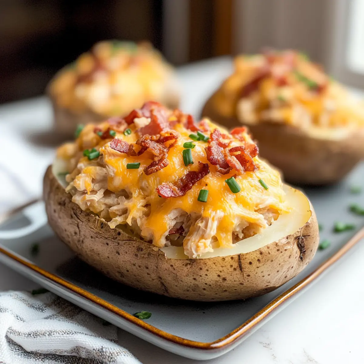 Crack Chicken Stuffed Baked Potatoes gzttfc