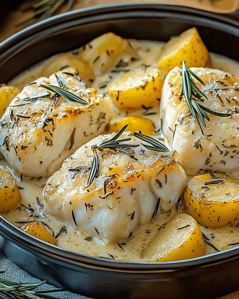 Creamy Rosemary Cod with Potatoes 2