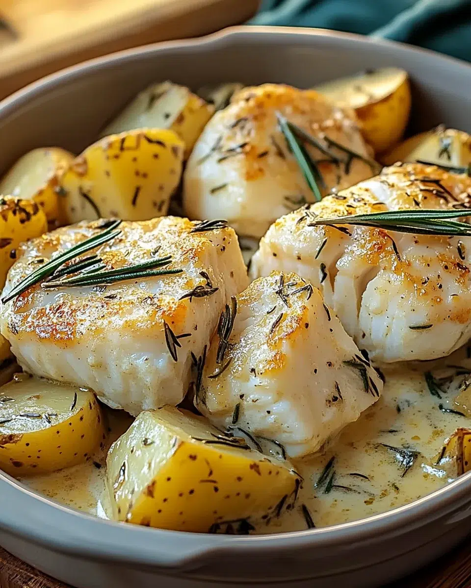 Creamy Rosemary Cod with Potatoes: A Delicious Dinner!