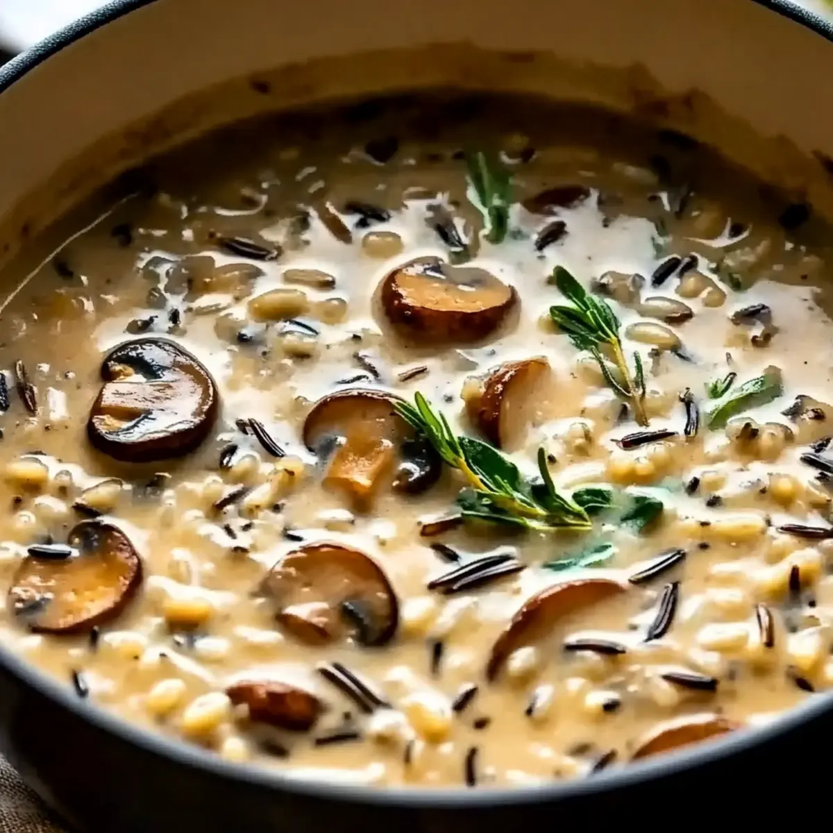 Creamy Wild Rice and Mushroom Soup atksaf