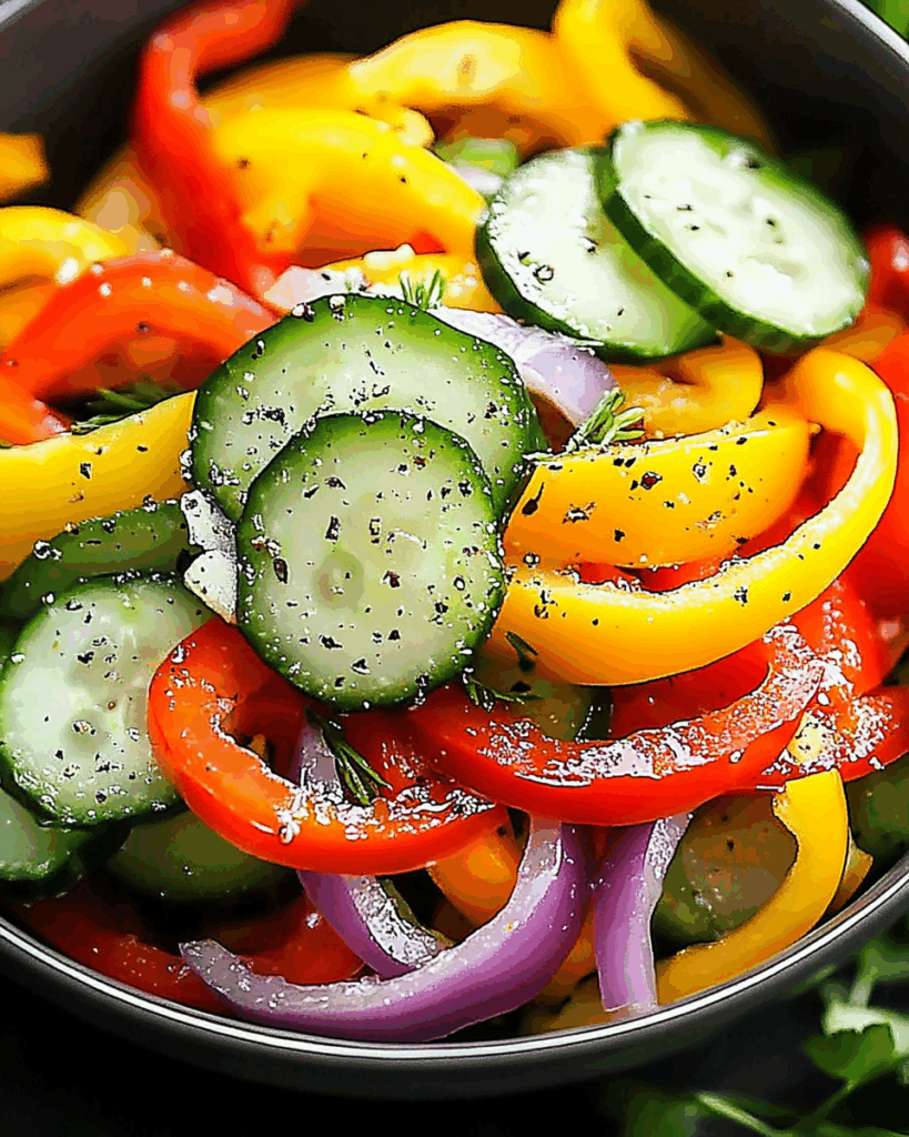 Crispy Cucumber and Sweet Pepper Salad 2