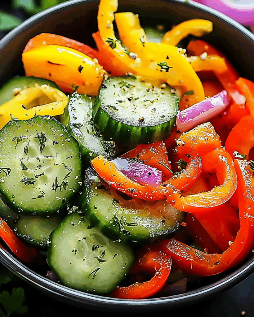 Crispy Cucumber and Sweet Pepper Salad 3