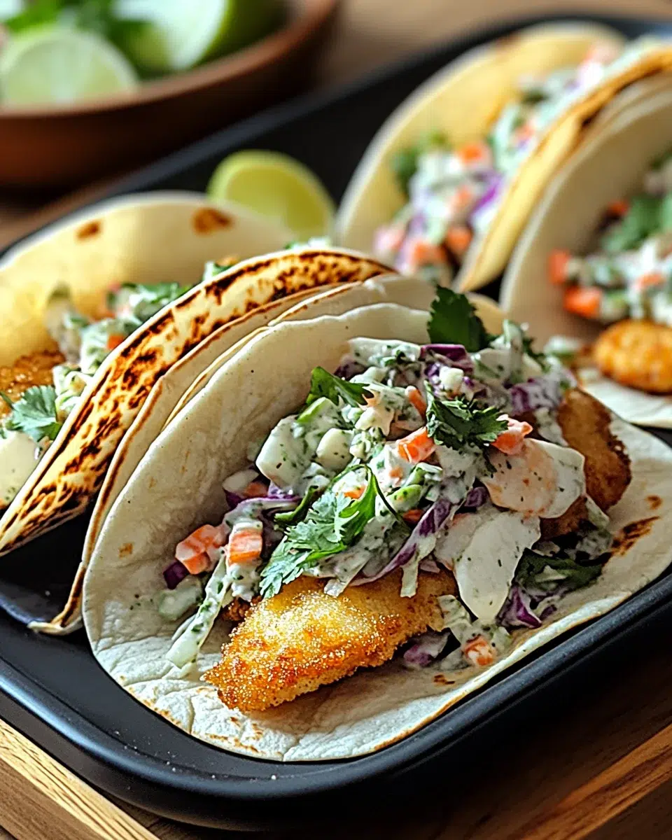 Crispy Fish Tacos with Cilantro Lime Slaw Recipe Delight!
