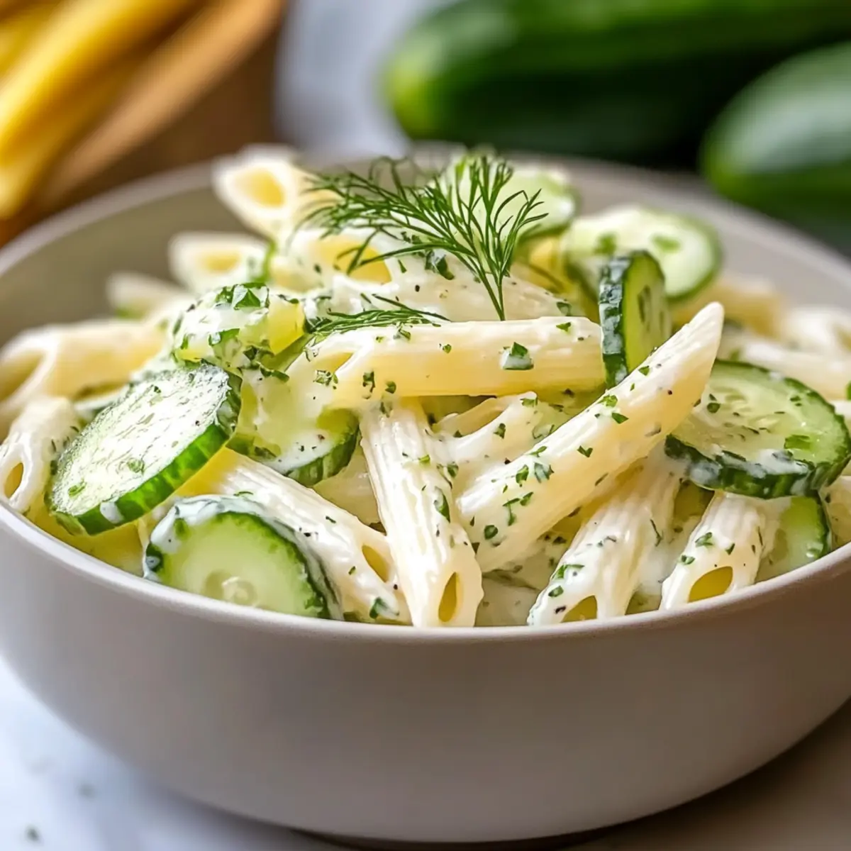 Cucumber Pasta Salad doppfj