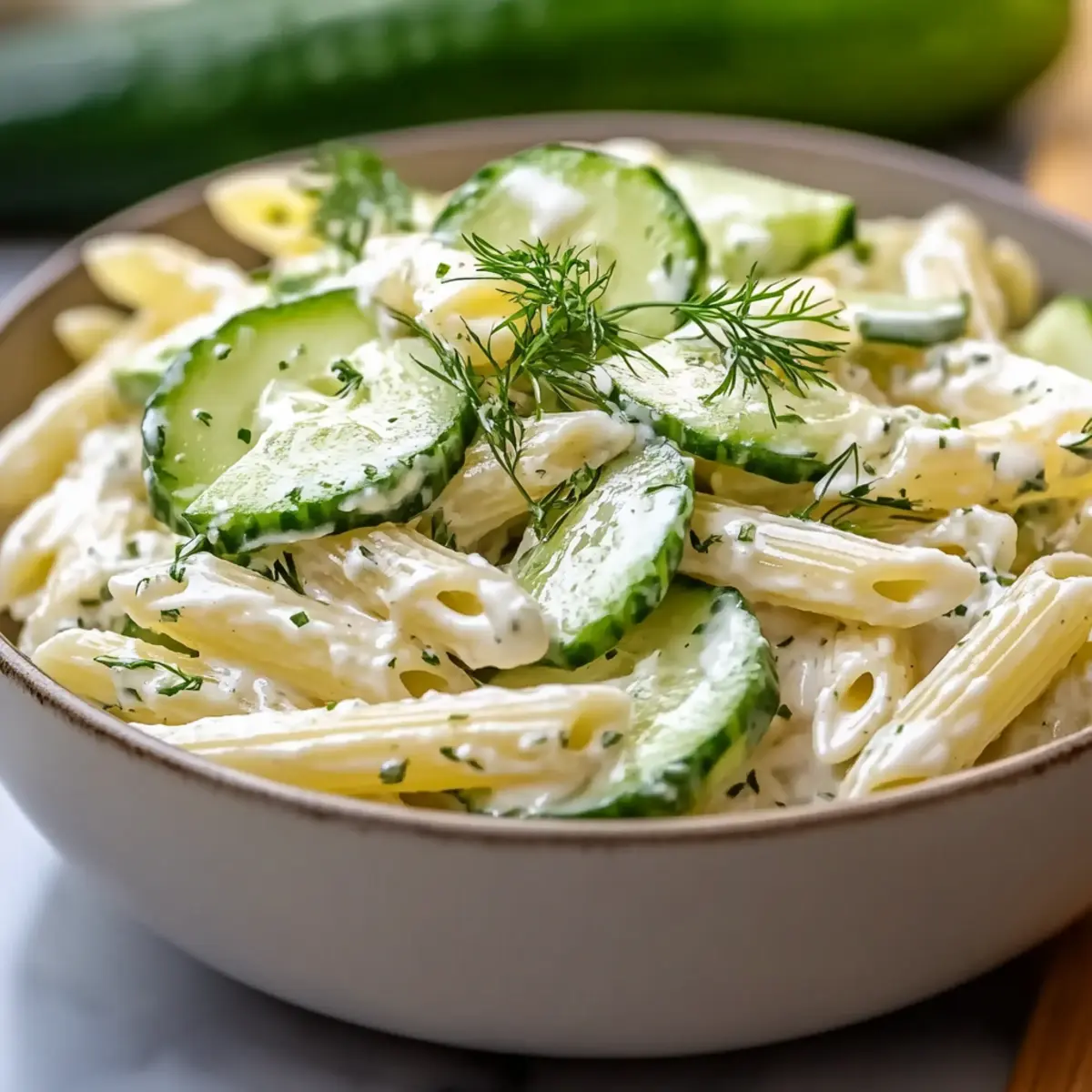 Cucumber Pasta Salad wnasks