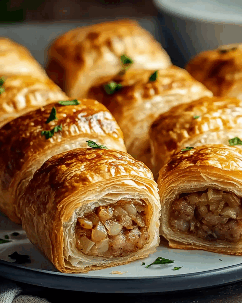 French Onion Sausage Rolls