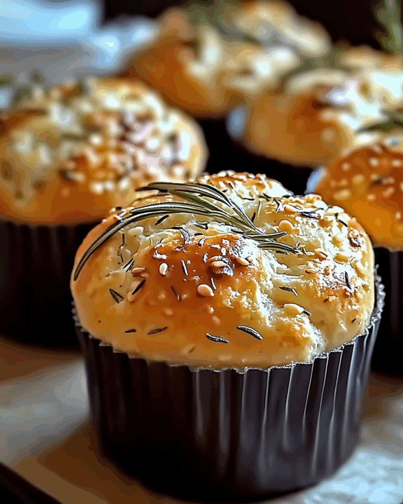 Garlic Rosemary Focaccia Muffins 3