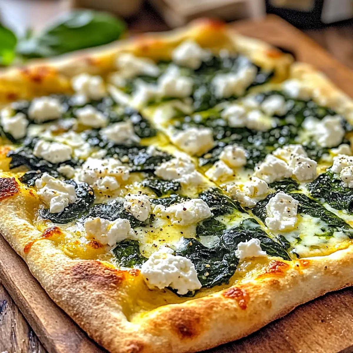 Greek Roasted Garlic Spinach White Pizza am57wi