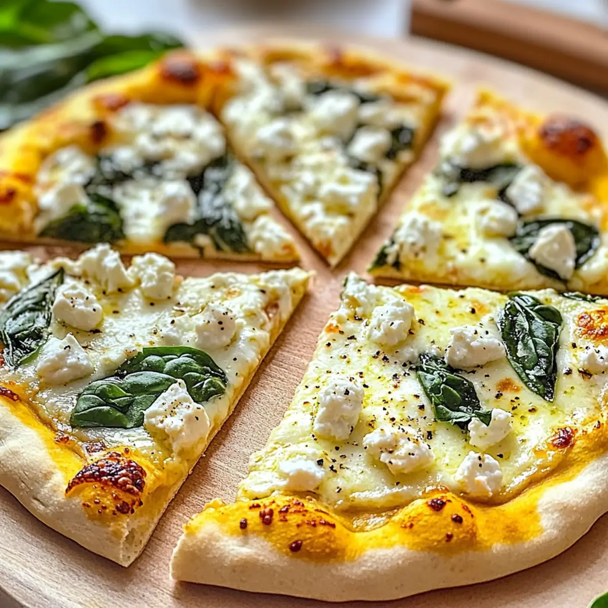 Greek Roasted Garlic Spinach White Pizza: Comfort in Every Bite