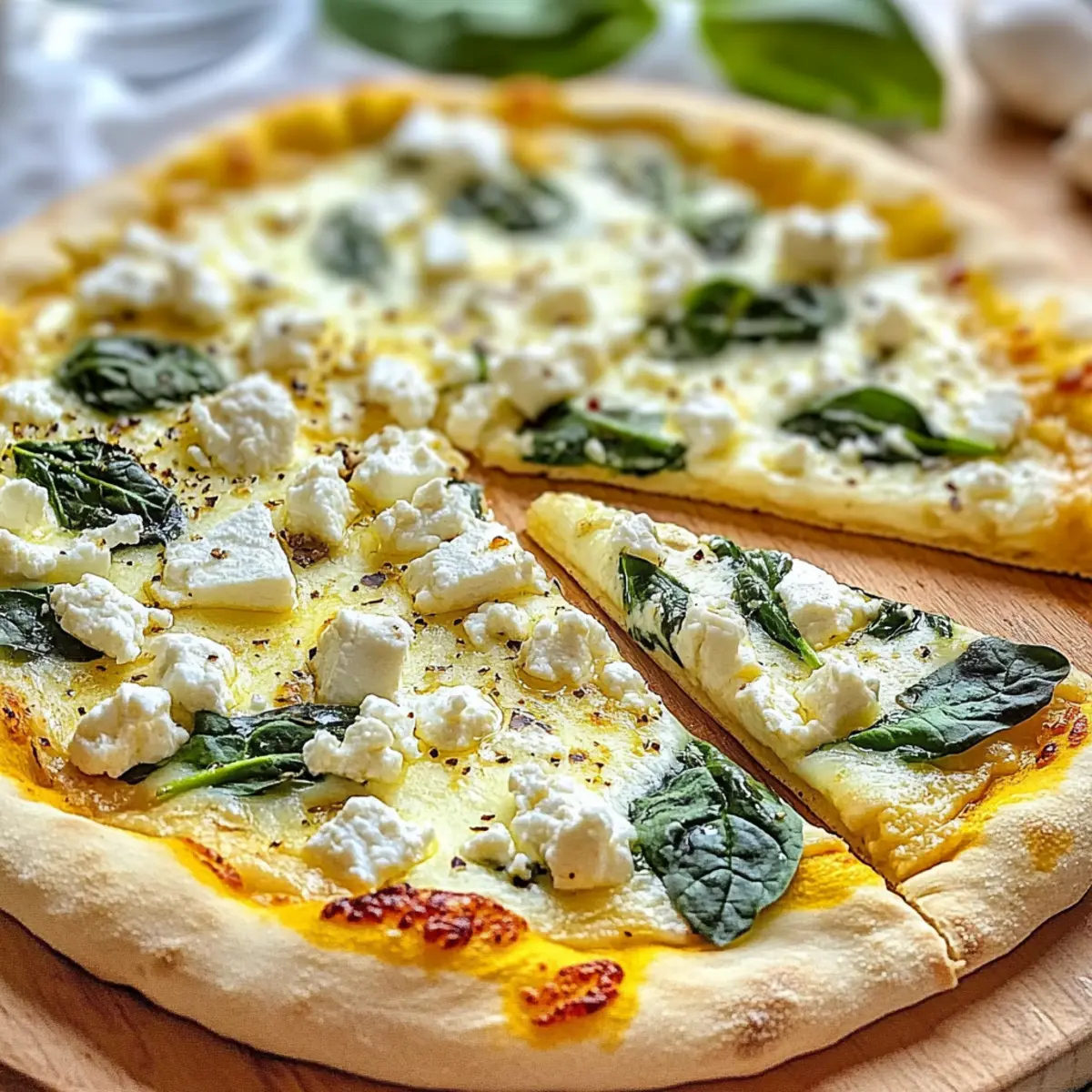 Greek Roasted Garlic Spinach White Pizza knihuv