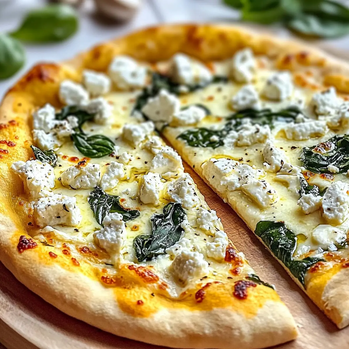 Greek Roasted Garlic Spinach White Pizza s4qhen