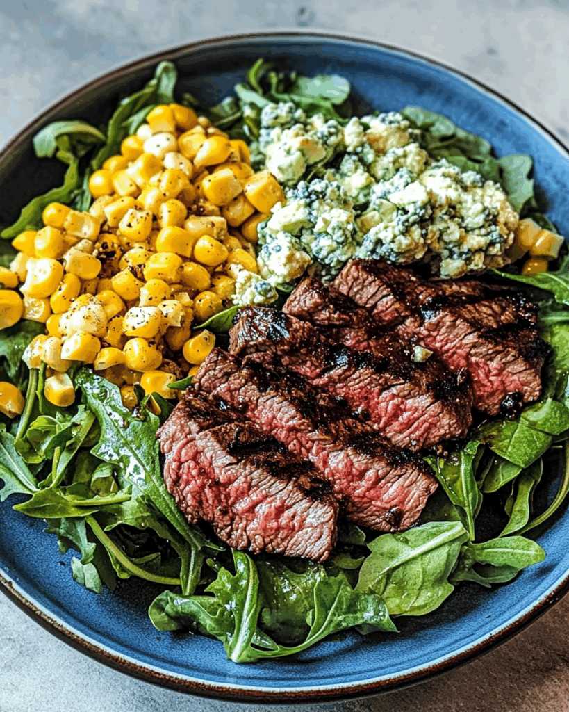 Grilled Balsamic Steak Salad with Gorgonzola and Corn 2