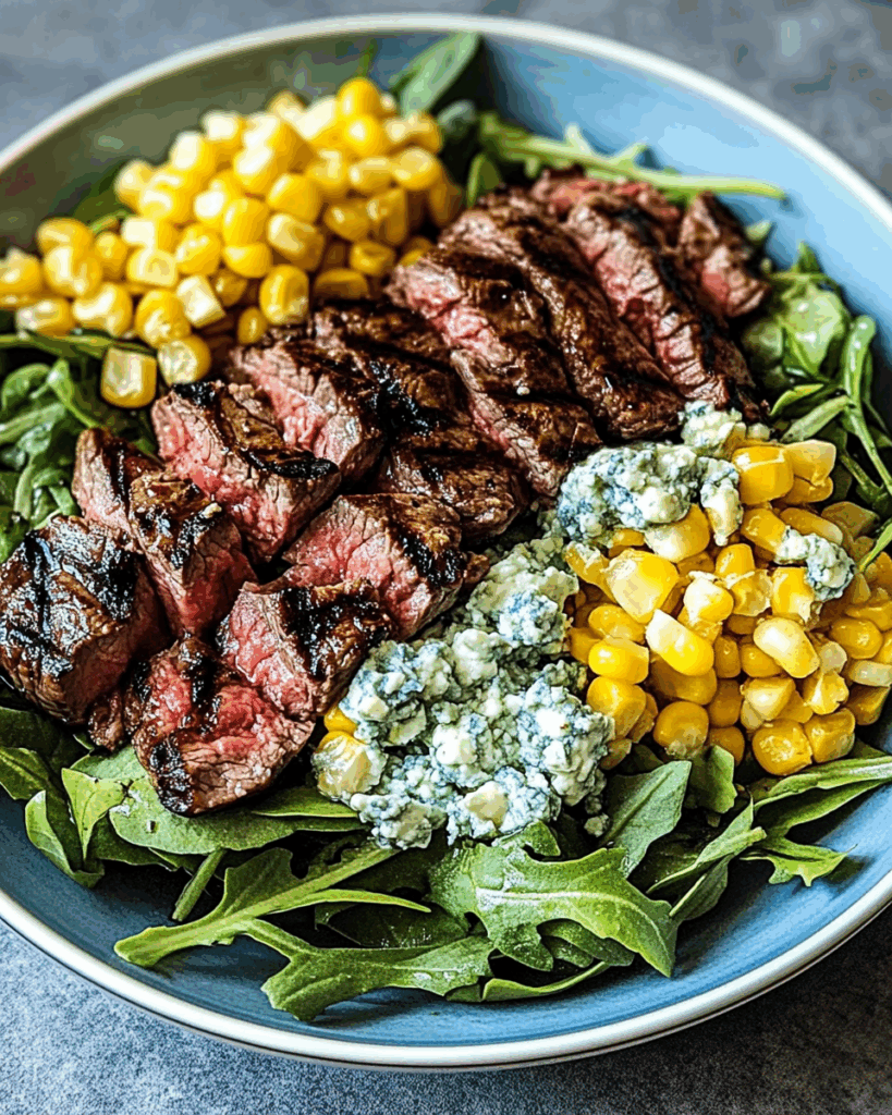 Grilled Balsamic Steak Salad with Gorgonzola and Corn 3