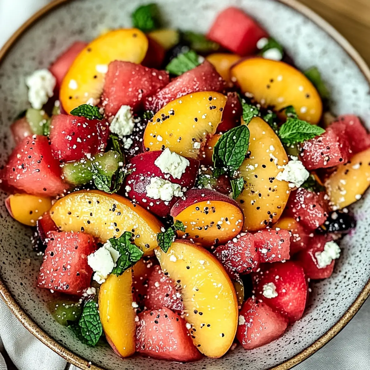 Peach Watermelon Salad vobbzn