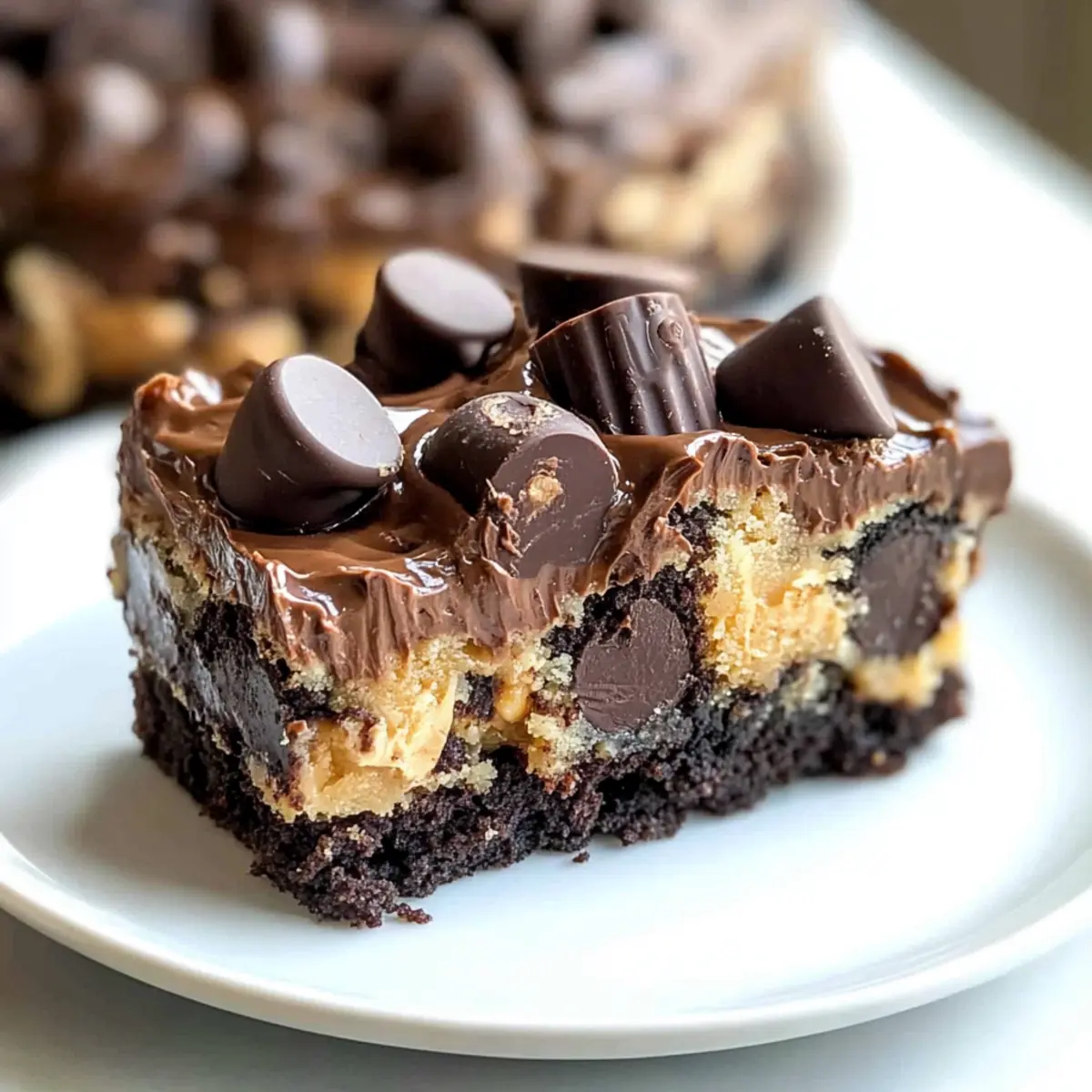 Irresistible Reese’s Chocolate Peanut Butter Cup Earthquake Cake