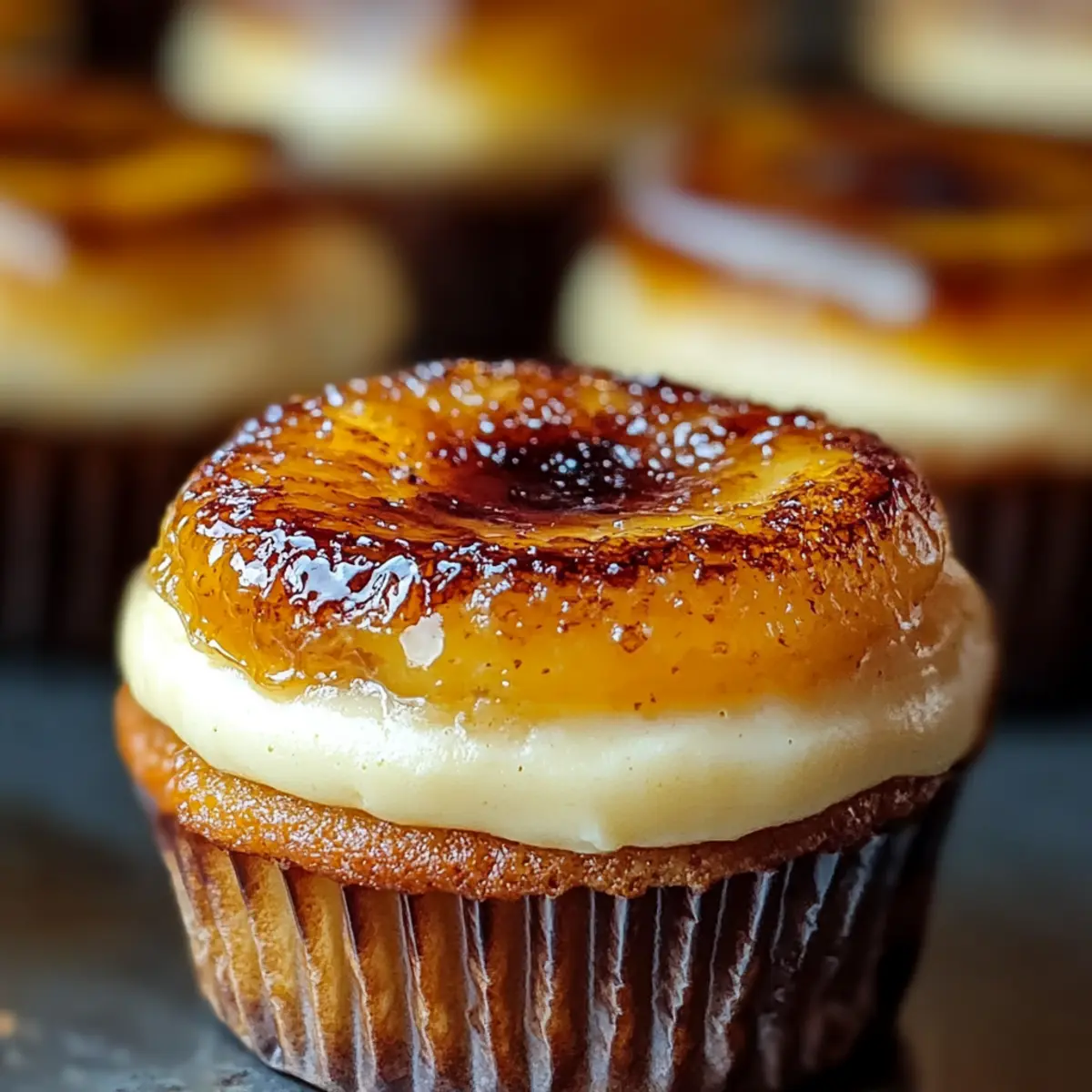 Vanilla Bean CrA¨me BrAlA©e Cheesecake Cupcakes syrpue