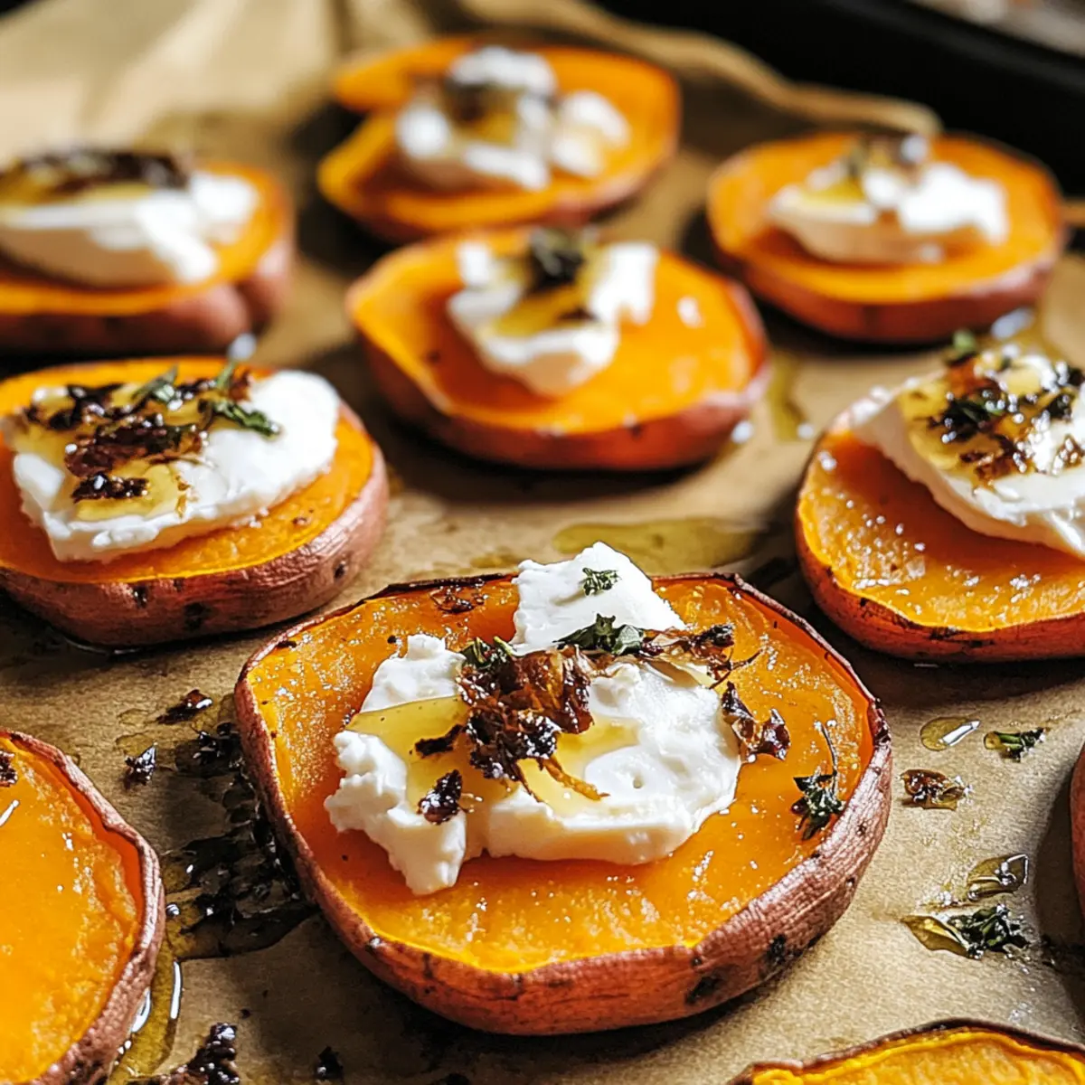 Sweet Potato Rounds with Goat Cheese for a Crowd-Pleasing Appetizer